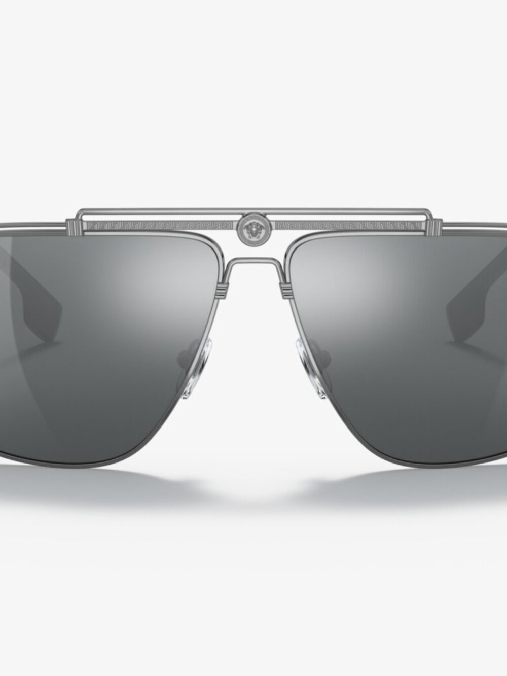 Versace VE2242 Sunglasses 61mm Silver Gunmetal Frame / Grey Lens Authentic